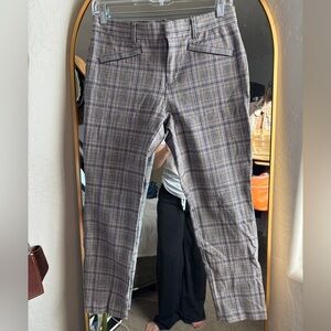 Plaid Skinny Ankle Pants